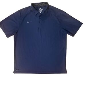 Nike Blue Performance Golf Shirt Athletic Casual